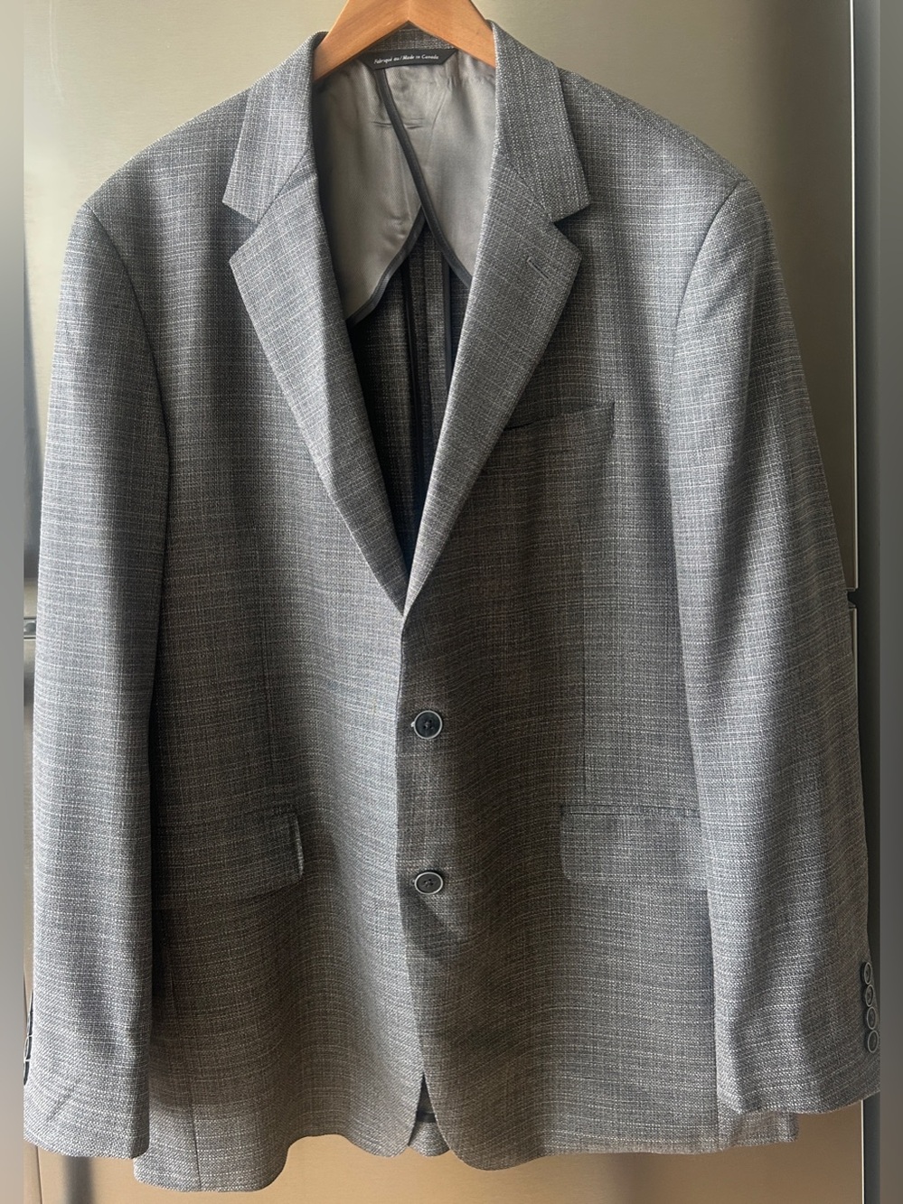Copley Reda 1865 Blazer 46T Mens Gray Wool Sport Coat Half Lined Made in Canada